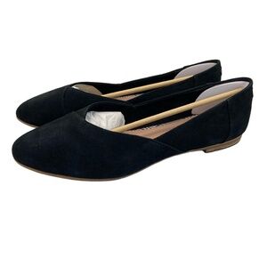 Toms Black Suede Flats